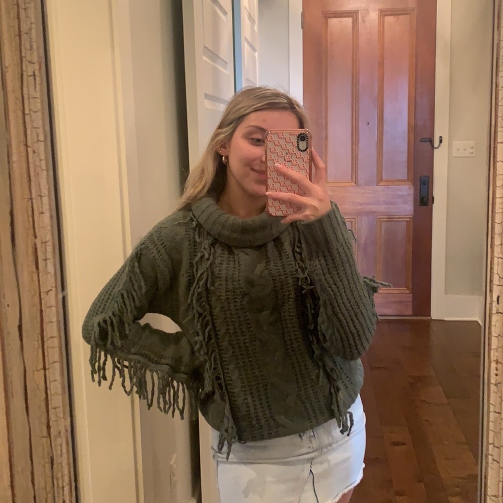 Green Turtle Neck Sweater